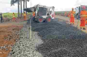 DER/PR faz melhorias no pavimento de trevo rodoviário em Candói